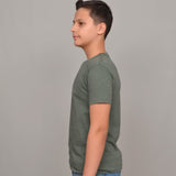 YOUTH HEATHER MILITARY GREEN 2009