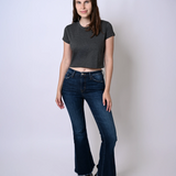 WOMEN CROP DARK GREY HEATHER 2009