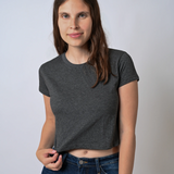 WOMEN CROP DARK GREY HEATHER 2009