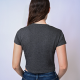 WOMEN CROP DARK GREY HEATHER 2009